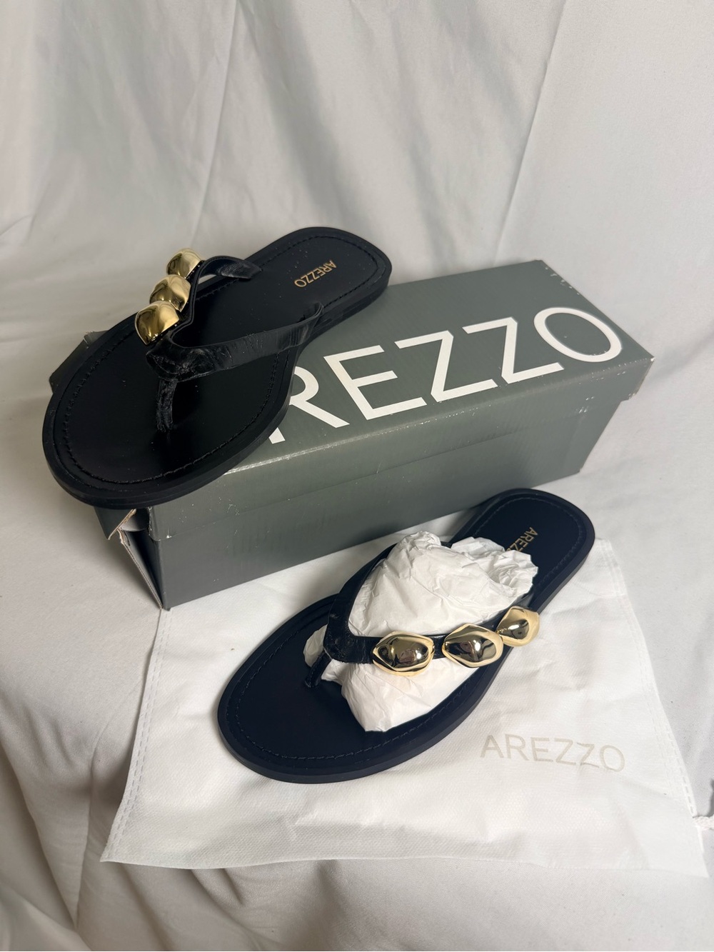 Arezzo Sandalia Salto Rasteiro couros leather new size 6